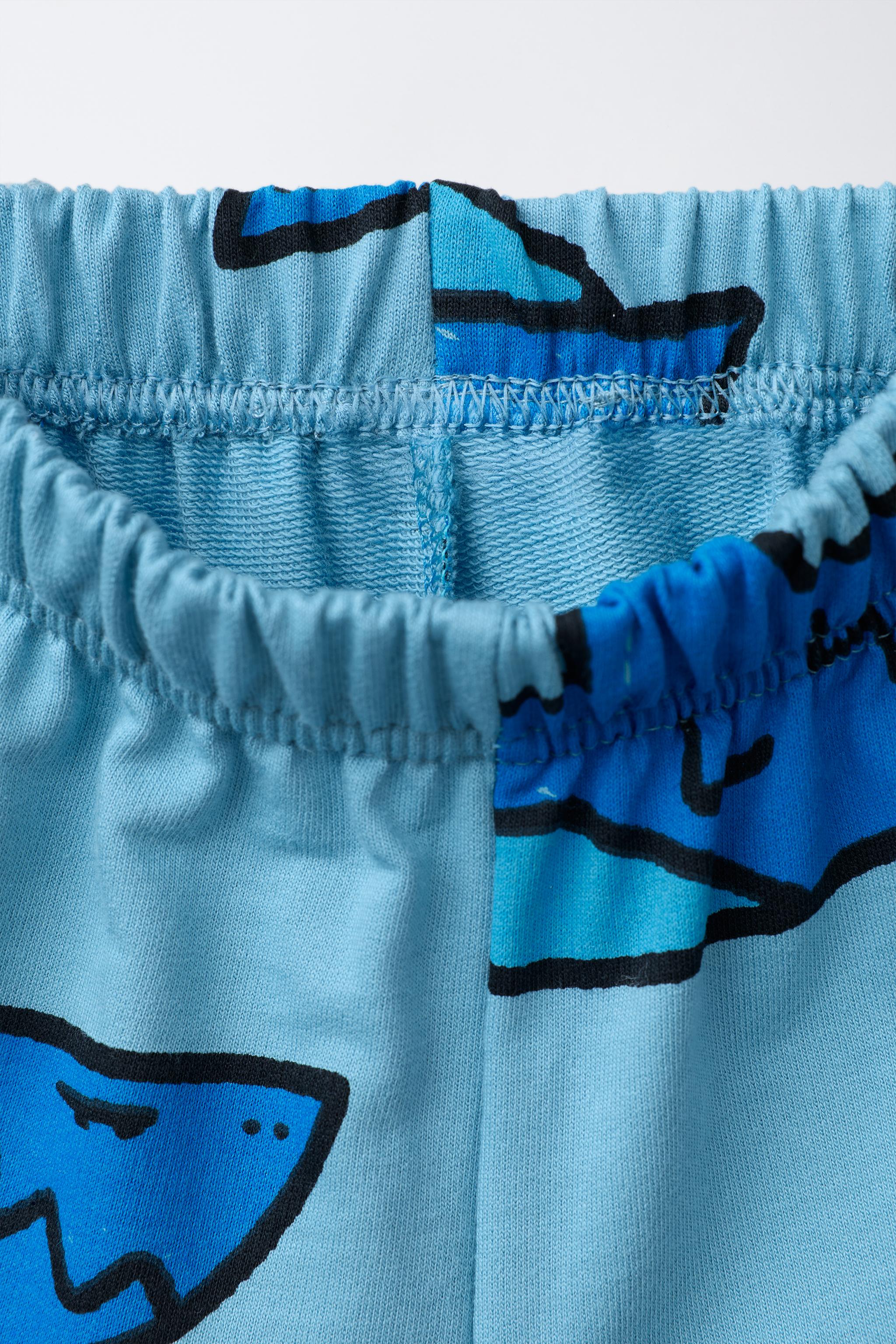 CRAB PRINT T-SHIRT AND SHORTS SET